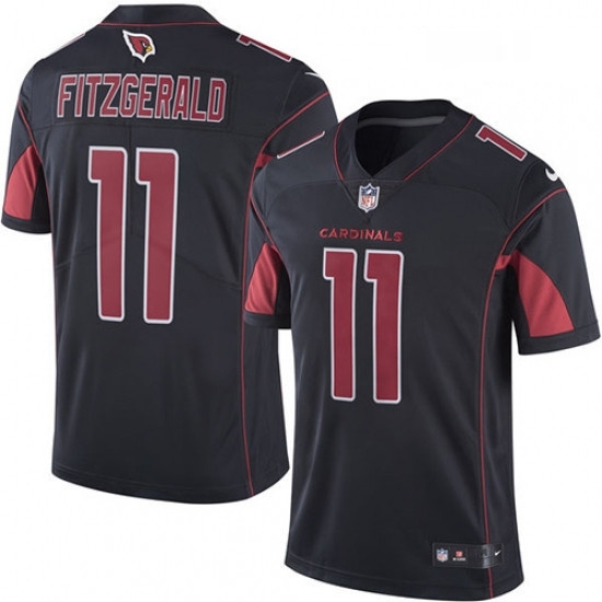 Men Nike Arizona Cardinals 11 Larry Fitzgerald Limited Black Rush Vapor Untouchable NFL Jersey Men Nike Arizona Cardinals 11 Larry Fitzgerald Limited Black Rush Vapor Untouchable NFL Jersey