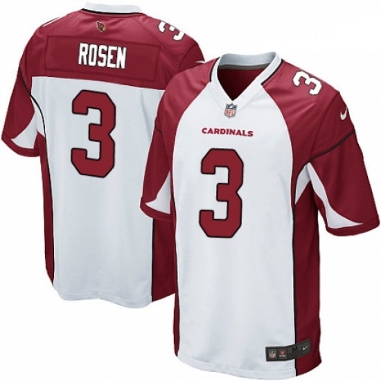 Men Nike Arizona Cardinals 3 Josh Rosen Game White NFL Jersey Men Nike Arizona Cardinals 3 Josh Rosen Game White NFL Jersey