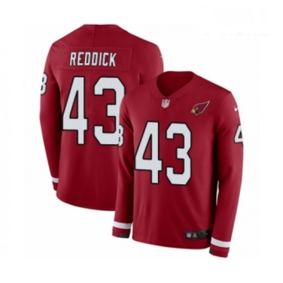 Men Nike Arizona Cardinals 43 Haason Reddick Limited Red Therma Long Sleeve NFL Jersey Men Nike Arizona Cardinals 43 Haason Reddick Limited Red Therma Long Sleeve NFL Jersey