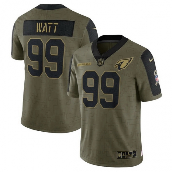 Men's Arizona Cardinals J.J. Watt Nike Olive 2021 Salute To Service Limited Player Jersey Men's Arizona Cardinals J.J. Watt Nike Olive 2021 Salute To Service Limited Player Jersey
