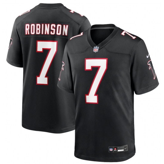Men's Nike Bijan Robinson Black Atlanta Falcons 2023 NFL Pick Throwback Vapor Limited Jersey Men's Nike Bijan Robinson Black Atlanta Falcons 2023 NFL Pick Throwback Vapor Limited Jersey