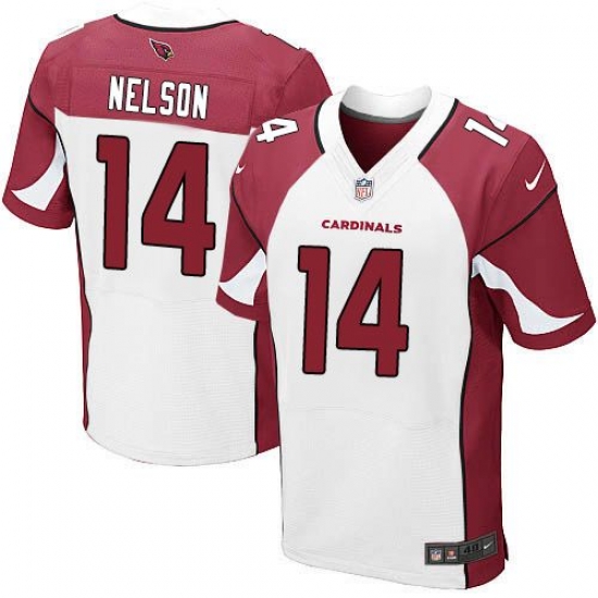 Nike Cardinals #14 J J Nelson White Mens Stitched NFL Elite Jersey Nike Cardinals #14 J J Nelson White Mens Stitched NFL Elite Jersey