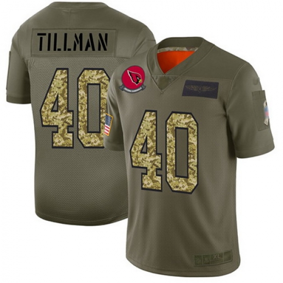 Nike Cardinals 40 Pat Tillman Olive Camo Men Stitched Football Limited 2019 Salute To Service Jersey Nike Cardinals 40 Pat Tillman Olive Camo Men Stitched Football Limited 2019 Salute To Service Jersey