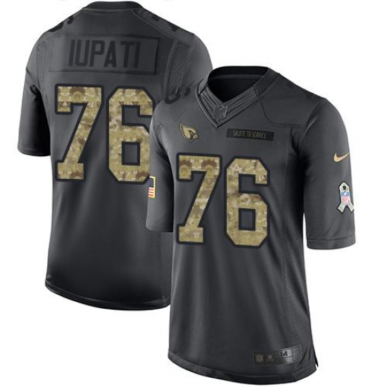 Nike Cardinals #76 Mike Iupati Black Mens Stitched NFL Limited 2016 Salute to Service Jersey Nike Cardinals #76 Mike Iupati Black Mens Stitched NFL Limited 2016 Salute to Service Jersey