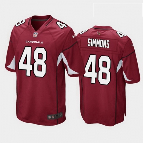 men isaiah simmons arizona cardinals cardinal game jersey men isaiah simmons arizona cardinals cardinal game jersey