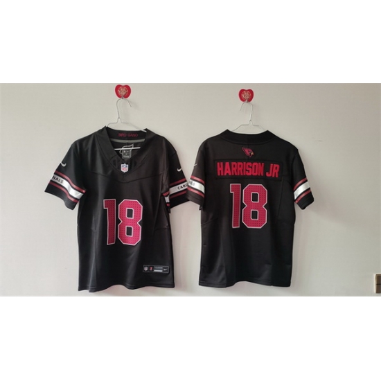 Women Arizona Cardinals 18 Marvin Harrison Jr Black 2024 F U S E Stitched Jersey Women Arizona Cardinals 18 Marvin Harrison Jr Black 2024 F U S E Stitched Jersey