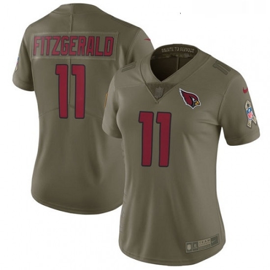 Womens Nike Arizona Cardinals 11 Larry Fitzgerald Limited Olive 2017 Salute to Service NFL Jersey Womens Nike Arizona Cardinals 11 Larry Fitzgerald Limited Olive 2017 Salute to Service NFL Jersey