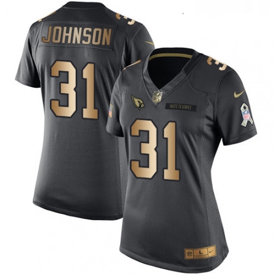 Womens Nike Arizona Cardinals 31 David Johnson Limited BlackGold Salute to Service NFL Jersey Womens Nike Arizona Cardinals 31 David Johnson Limited BlackGold Salute to Service NFL Jersey