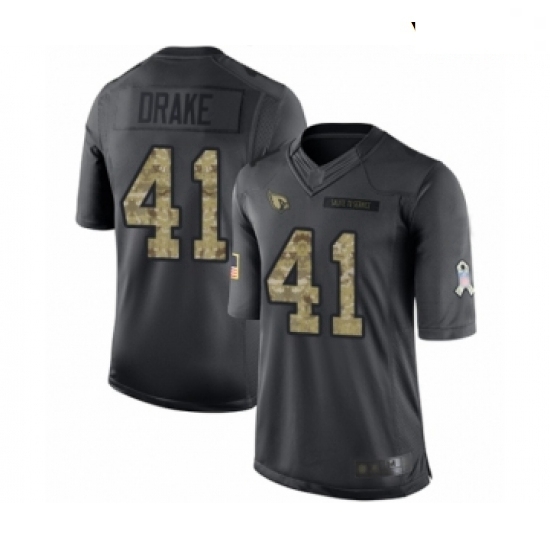 Youth Arizona Cardinals #41 Kenyan Drake Limited Black 2016 Salute to Service Football Jersey Youth Arizona Cardinals #41 Kenyan Drake Limited Black 2016 Salute to Service Football Jersey