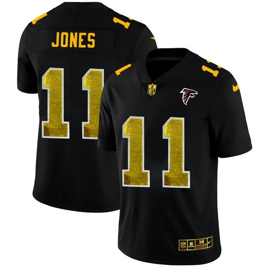 Atlanta Falcons 11 Julio Jones Men Black Nike Golden Sequin Vapor Limited NFL Jersey Atlanta Falcons 11 Julio Jones Men Black Nike Golden Sequin Vapor Limited NFL Jersey