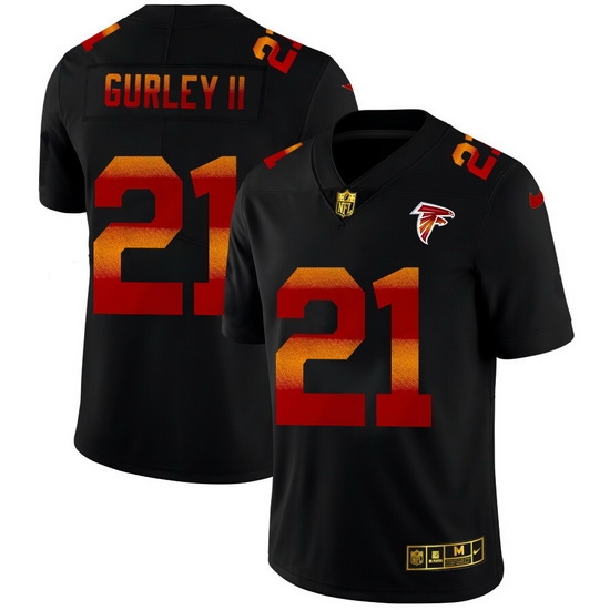 Atlanta Falcons 21 Todd Gurley II Men Black Nike Red Orange Stripe Vapor Limited NFL Jersey Atlanta Falcons 21 Todd Gurley II Men Black Nike Red Orange Stripe Vapor Limited NFL Jersey