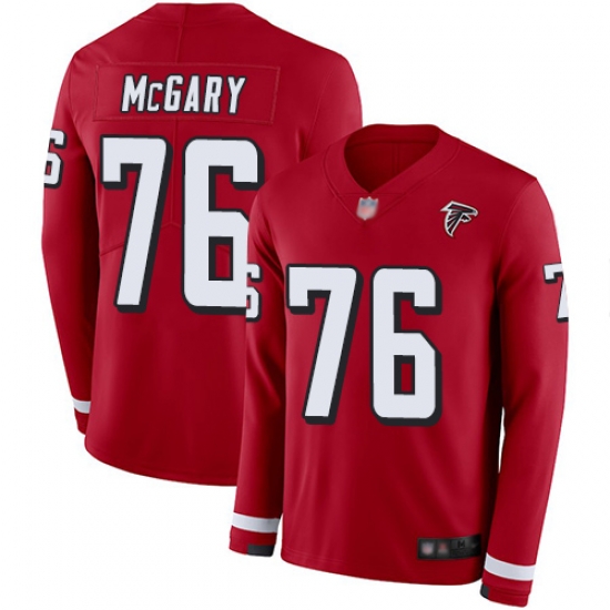 Falcons 76 Kaleb McGary Red Team Color Men Stitched Football Limited Therma Long Sleeve Jersey Falcons 76 Kaleb McGary Red Team Color Men Stitched Football Limited Therma Long Sleeve Jersey
