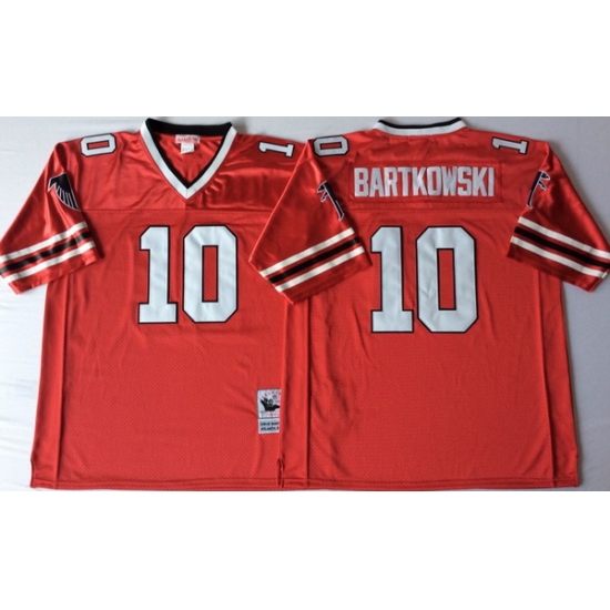 Men Atlanta Falcons 10 Steve Bartkowski Red M&N Throwback Jersey Men Atlanta Falcons 10 Steve Bartkowski Red M&N Throwback Jersey