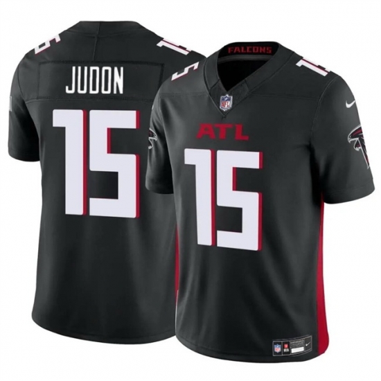 Men Atlanta Falcons 15 Matthew Judon Black 2024 F U S E Vapor Untouchable Limited Stitched Football Jersey Men Atlanta Falcons 15 Matthew Judon Black 2024 F U S E Vapor Untouchable Limited Stitched Football Jersey
