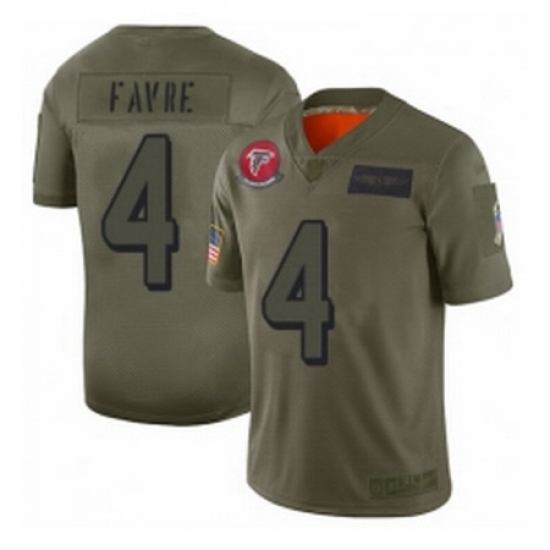 Men Atlanta Falcons 4 Brett Favre Limited Camo 2019 Salute to Service Football Jersey Men Atlanta Falcons 4 Brett Favre Limited Camo 2019 Salute to Service Football Jersey