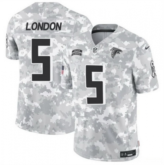 Men Atlanta Falcons 5 Drake London 2024 F U S E Arctic Camo Salute To Service Limited Stitched Football Jersey Men Atlanta Falcons 5 Drake London 2024 F U S E Arctic Camo Salute To Service Limited Stitched Football Jersey