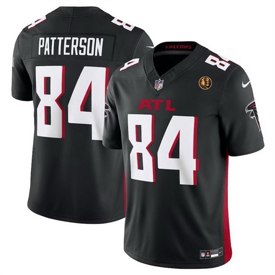 Men Atlanta Falcons 84 Cordarrelle Patterson Black 2023 F U S E With John Madden Patch Vapor Limited Stitched Football Jersey Men Atlanta Falcons 84 Cordarrelle Patterson Black 2023 F U S E With John Madden Patch Vapor Limited Stitched Football Jersey