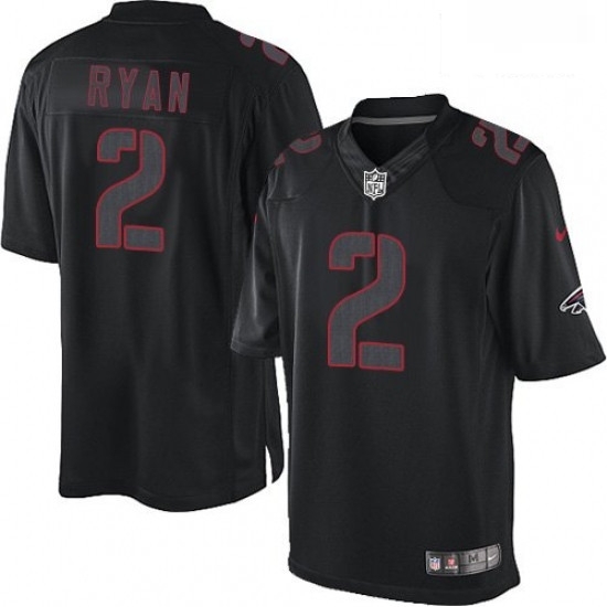 Men Nike Atlanta Falcons 2 Matt Ryan Limited Black Impact NFL Jersey Men Nike Atlanta Falcons 2 Matt Ryan Limited Black Impact NFL Jersey