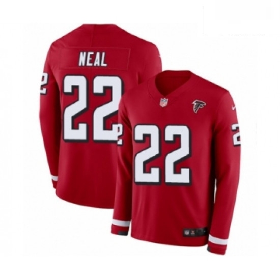 Men Nike Atlanta Falcons 22 Keanu Neal Limited Red Therma Long Sleeve NFL Jersey Men Nike Atlanta Falcons 22 Keanu Neal Limited Red Therma Long Sleeve NFL Jersey