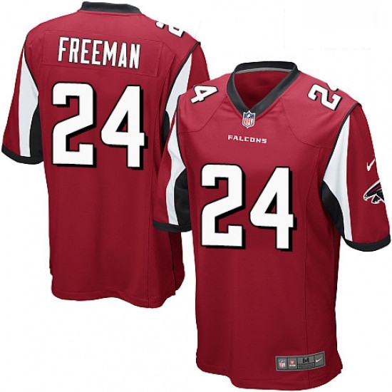 Men Nike Atlanta Falcons 24 Devonta Freeman Game Red Team Color NFL Jersey Men Nike Atlanta Falcons 24 Devonta Freeman Game Red Team Color NFL Jersey