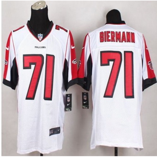 NEW Atlanta Falcons #71 Kroy Biermann White Men Stitched NFL Elite Jersey NEW Atlanta Falcons #71 Kroy Biermann White Men Stitched NFL Elite Jersey