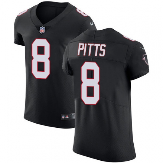 Nike Atlanta Falcons 8 Kyle Pitts Black Alternate Men Stitched NFL Vapor Untouchable Elite Jersey