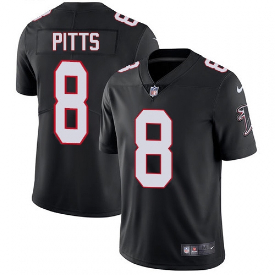 Nike Atlanta Falcons 8 Kyle Pitts Black Alternate Men Stitched NFL Vapor Untouchable Limited Jersey Nike Atlanta Falcons 8 Kyle Pitts Black Alternate Men Stitched NFL Vapor Untouchable Limited Jersey