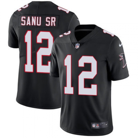 Nike Falcons #12 Mohamed Sanu Sr Black Alternate Mens Stitched NFL Vapor Untouchable Limited Jersey Nike Falcons #12 Mohamed Sanu Sr Black Alternate Mens Stitched NFL Vapor Untouchable Limited Jersey