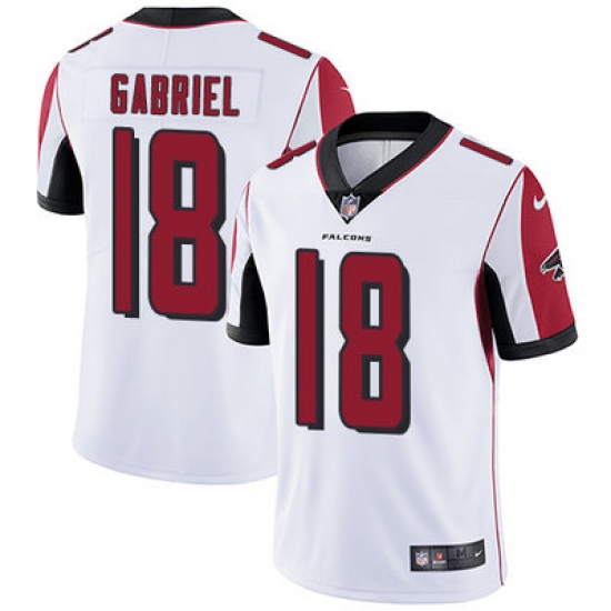Nike Falcons #18 Taylor Gabriel White Mens Stitched NFL Vapor Untouchable Limited Jersey Nike Falcons #18 Taylor Gabriel White Mens Stitched NFL Vapor Untouchable Limited Jersey