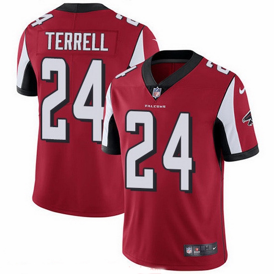 Nike Falcons 24 A J Terrell Red Team Color Men Stitched NFL Vapor Untouchable Limited Jersey Nike Falcons 24 A J Terrell Red Team Color Men Stitched NFL Vapor Untouchable Limited Jersey