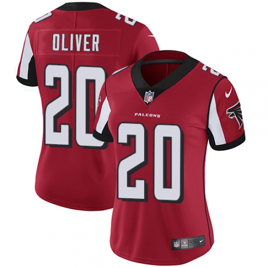 Nike Falcons #20 Isaiah Oliver Red Team Color Womens Stitched NFL Vapor Untouchable Limited Jersey Nike Falcons #20 Isaiah Oliver Red Team Color Womens Stitched NFL Vapor Untouchable Limited Jersey
