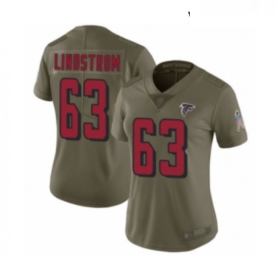 Womens Atlanta Falcons 63 Chris Lindstrom Limited Olive 2017 Salute to Service Football Jersey Womens Atlanta Falcons 63 Chris Lindstrom Limited Olive 2017 Salute to Service Football Jersey