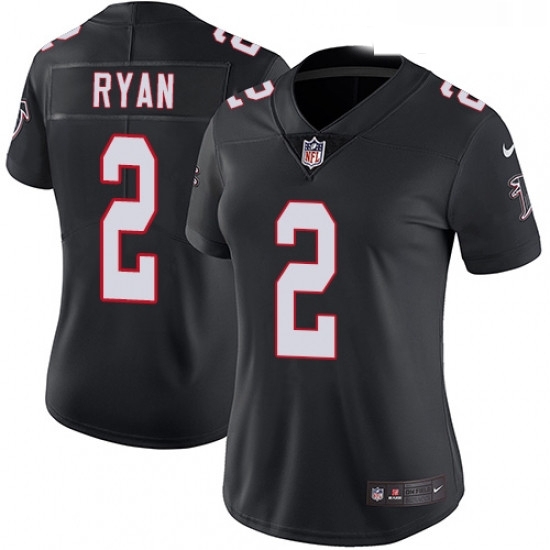 Womens Nike Atlanta Falcons 2 Matt Ryan Elite Black Alternate NFL Jersey Womens Nike Atlanta Falcons 2 Matt Ryan Elite Black Alternate NFL Jersey