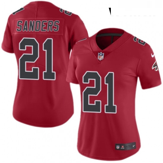 Womens Nike Atlanta Falcons 21 Deion Sanders Limited Red Rush Vapor Untouchable NFL Jersey Womens Nike Atlanta Falcons 21 Deion Sanders Limited Red Rush Vapor Untouchable NFL Jersey