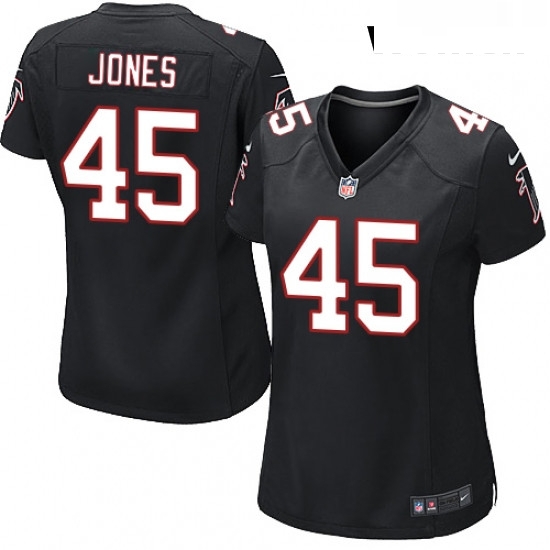 Womens Nike Atlanta Falcons 45 Deion Jones Game Black Alternate NFL Jersey Womens Nike Atlanta Falcons 45 Deion Jones Game Black Alternate NFL Jersey