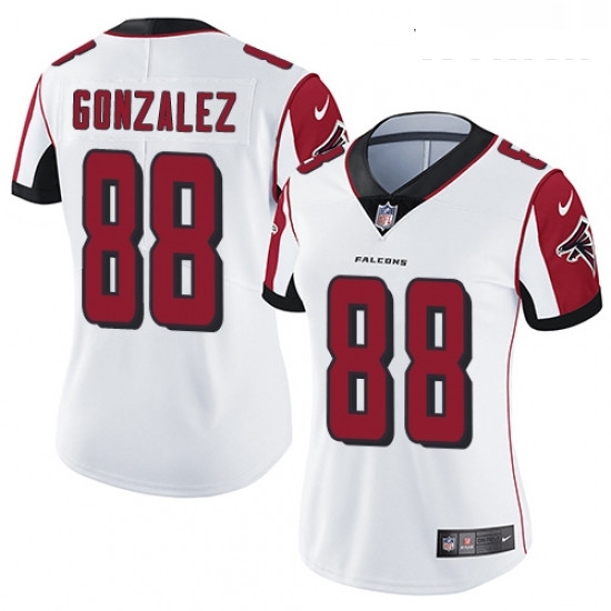 Womens Nike Atlanta Falcons 88 Tony Gonzalez Elite White NFL Jersey Womens Nike Atlanta Falcons 88 Tony Gonzalez Elite White NFL Jersey