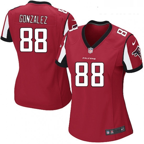 Womens Nike Atlanta Falcons 88 Tony Gonzalez Game Red Team Color NFL Jersey Womens Nike Atlanta Falcons 88 Tony Gonzalez Game Red Team Color NFL Jersey