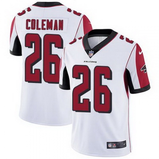 Nike Falcons #26 Tevin Coleman White Youth Stitched NFL Vapor Untouchable Limited Jersey Nike Falcons #26 Tevin Coleman White Youth Stitched NFL Vapor Untouchable Limited Jersey