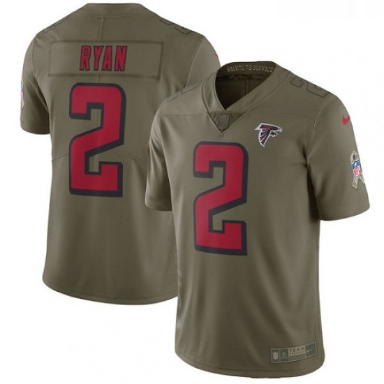 Youth Nike Atlanta Falcons 2 Matt Ryan Limited Olive 2017 Salute to Service NFL Jersey Youth Nike Atlanta Falcons 2 Matt Ryan Limited Olive 2017 Salute to Service NFL Jersey