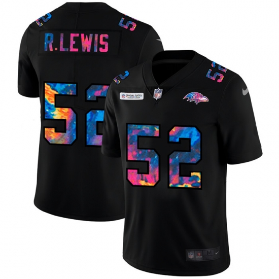 Baltimore Ravens 52 Ray Lewis Men Nike Multi Color Black 2020 NFL Crucial Catch Vapor Untouchable Limited Jersey Baltimore Ravens 52 Ray Lewis Men Nike Multi Color Black 2020 NFL Crucial Catch Vapor Untouchable Limited Jersey