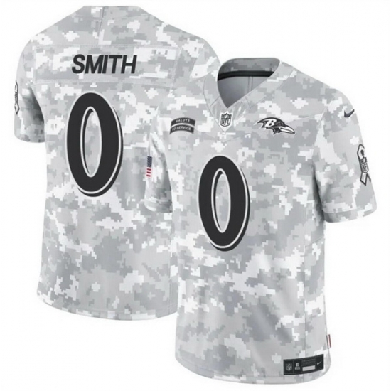 Men Baltimore Ravens 0 Roquan Smith 2024 F U S E Arctic Camo Salute To Service Limited Stitched Football Jersey Men Baltimore Ravens 0 Roquan Smith 2024 F U S E Arctic Camo Salute To Service Limited Stitched Football Jersey