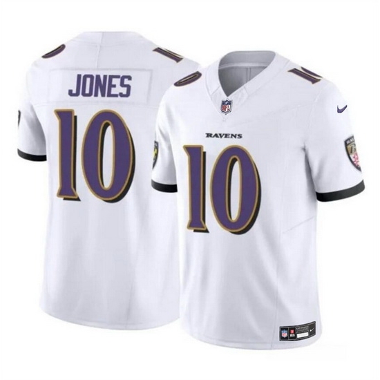 Men Baltimore Ravens 10 Emory Jones White 2023 F U S E Vapor Limited Football Jersey Men Baltimore Ravens 10 Emory Jones White 2023 F U S E Vapor Limited Football Jersey