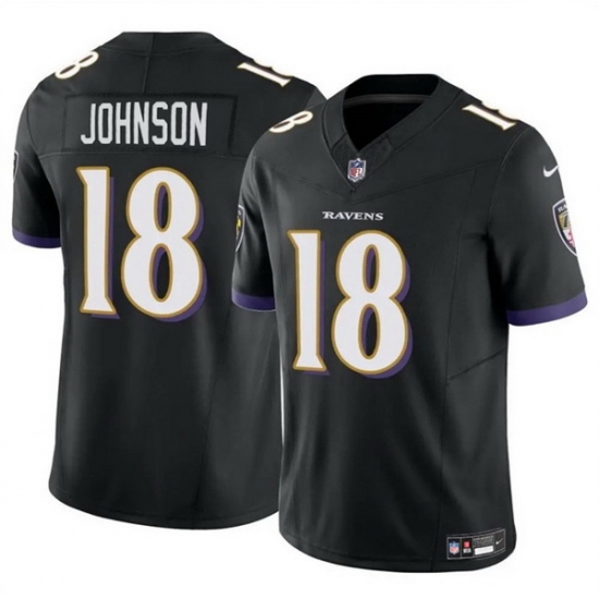 Men Baltimore Ravens 18 Diontae Johnson Black 2023 F U S E Vapor Limited Football Jersey Men Baltimore Ravens 18 Diontae Johnson Black 2023 F U S E Vapor Limited Football Jersey