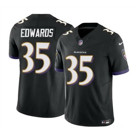 Men Baltimore Ravens 35 Gus Edwards Black 2023 F U S E Vapor Limited Football Jersey Men Baltimore Ravens 35 Gus Edwards Black 2023 F U S E Vapor Limited Football Jersey