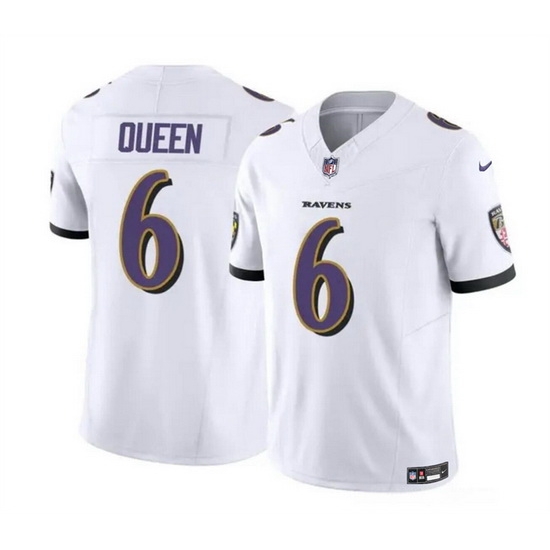Men Baltimore Ravens 6 Patrick Queen White 2023 F U S E Vapor Limited Football Jersey Men Baltimore Ravens 6 Patrick Queen White 2023 F U S E Vapor Limited Football Jersey