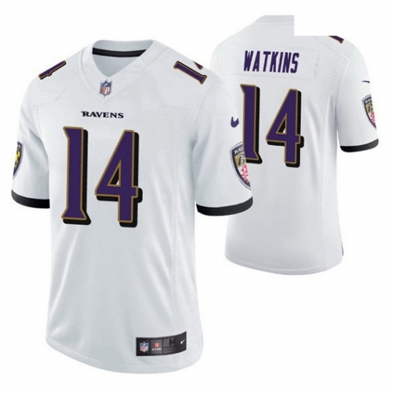 Men Baltimore Ravens Sammy Watkins 14 White Vapor Limited Jersey Men Baltimore Ravens Sammy Watkins 14 White Vapor Limited Jersey