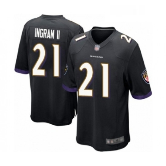 Mens Baltimore Ravens 21 Mark Ingram II Game Black Alternate Football Jersey Mens Baltimore Ravens 21 Mark Ingram II Game Black Alternate Football Jersey