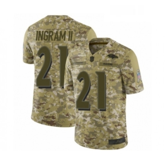 Mens Baltimore Ravens 21 Mark Ingram II Limited Camo 2018 Salute to Service Football Jersey Mens Baltimore Ravens 21 Mark Ingram II Limited Camo 2018 Salute to Service Football Jersey