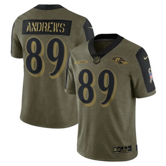 Men's Baltimore Ravens Mark Andrews Nike Olive 2021 Salute To Service Limited Player Jersey Men's Baltimore Ravens Mark Andrews Nike Olive 2021 Salute To Service Limited Player Jersey