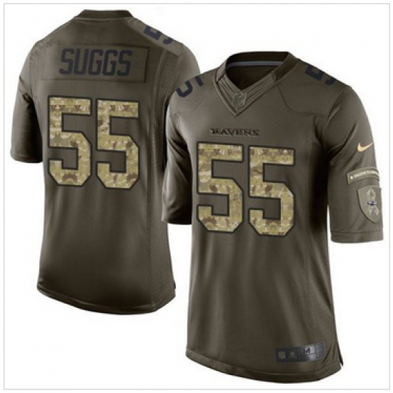 Nike Baltimore Ravens #55 Terrell Suggs GreenI Men 27s Stitched NFL Limited Salute to Service Jersey Nike Baltimore Ravens #55 Terrell Suggs GreenI Men 27s Stitched NFL Limited Salute to Service Jersey